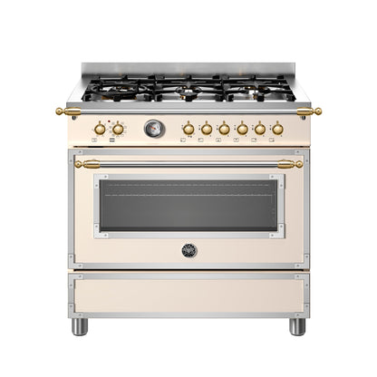 Cucina a gas Bertazzoni con forno elettrico - Linea Heritage - Modello 6 fuochi / 90 cm